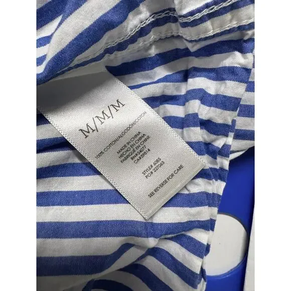 CAbi M 6085 Striped Blue / White Prep School Button Down Shirt Spring 2022 - Picture 6 of 10